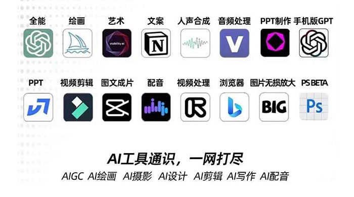 AIGC 全能特训营第 3 期：一次掌握 14 大主流 AI 工具，AI 工具通识，一网打尽 - Hope`Chen资源网