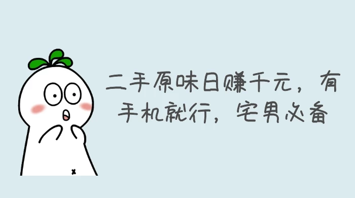 二手原味日赚千元，有手机就行，宅男必备【揭秘】 - Hope`Chen资源网