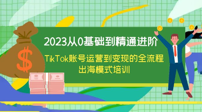 2023 从 0 基础到精通进阶，TikTok 账号运营到变现的全流程出海模式培训 - Hope`Chen资源网